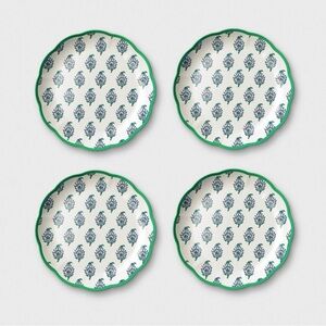 Roller Rabbit x Target - 4pc Bouquet Melamine Salad Plates Blue/Green